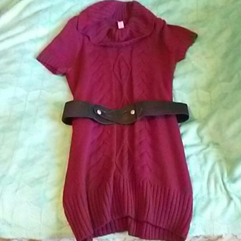A winter sweater short dress